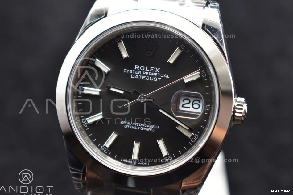 VSF SS Edition 904L 126330 VS Effortless 1:1 41 Dial DateJust Rhodium On Best Bracelet 597 Grey Oyster 0915